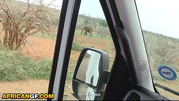 My BLACK GIRLFRIEND acted innocent during the safari... ended up begging for my CUM right after