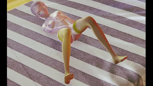 Teen stocking Solo Masturbation 3D