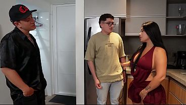 FULL VIDEO!! I pay off my husband's debts by having intense sex with the big-dicked loan shark in front of him - Alejandra Palacios