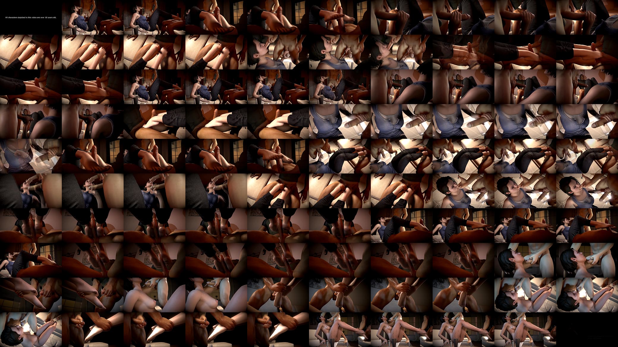 Resident Evil Jill Valentine threesome with footjob 预览图