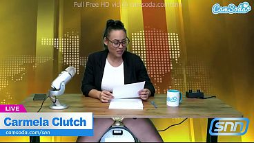 Hot Latina news anchor masturbation on air