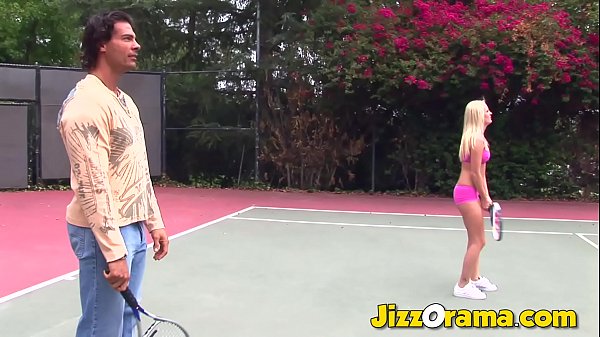 Latina Bombshell Sativa Rose in Nasty Threesome on Tennis Court