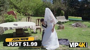 VIP4K. Beautiful 18-years old Babe fucks with the Priest on her Wedding