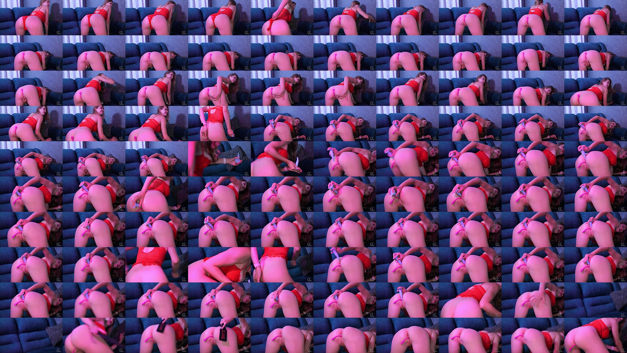 STELLA CARDO IN RED LINGERIE CUTE MASTURBATE ON CAMERA 预览图