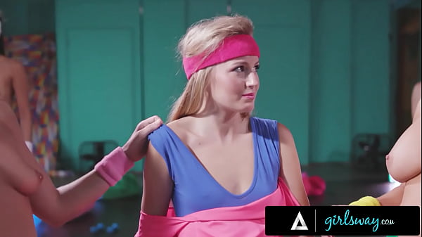GIRLSWAY - Petite Blonde Discovers Her Retro Training Class Always End With An Amazing Orgy