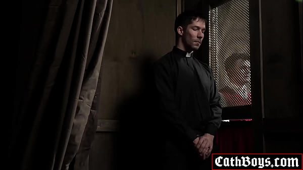 Download Video - OMG&excl; See what happens when twink Grant Ducati confesses to priest Eddie Patrick in confession booth&excl; The priest shoots his holy cum up the ass of the twink&excl;