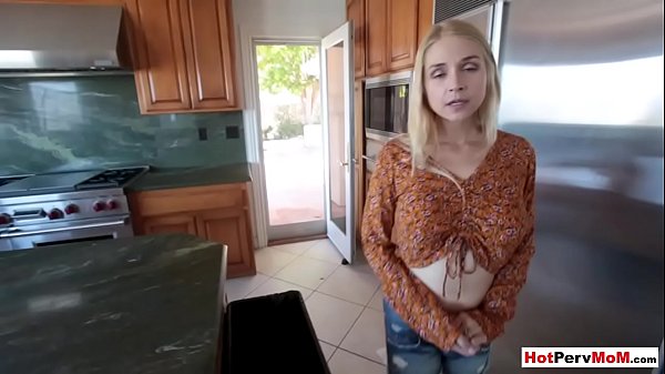 Stepson got caught and fucked by busty MILF stepmother