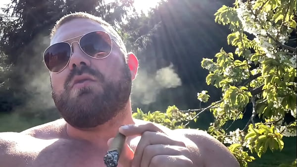 Smoking my cigar outside