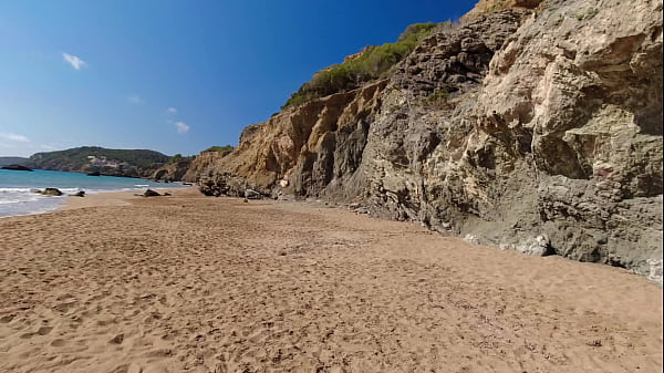 Wild sex on the beach of Ibiza
