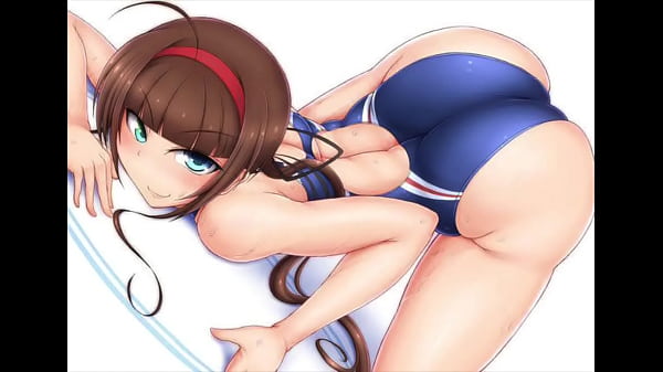 Brunette farts in swim suit