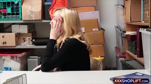 Young shoplifter fucked by the shop owner after being caught