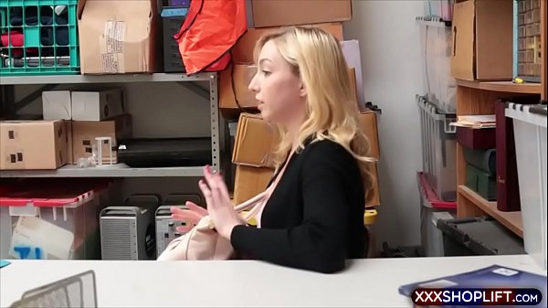 Young shoplifter fucked by the shop owner after being caught