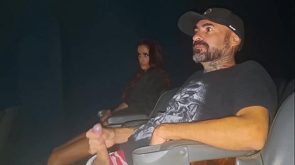 Wife in porn cinema with strangers gets cumshots!
