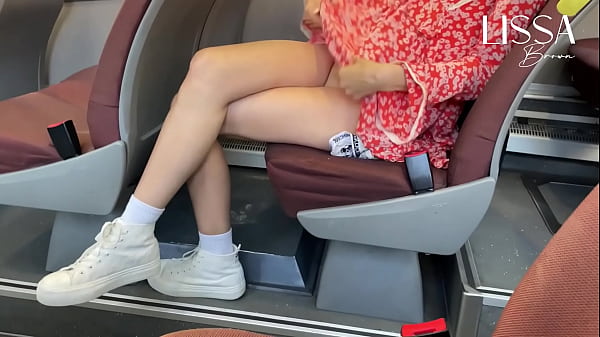 Download Video - Hot woman shows off and touches herself on public bus