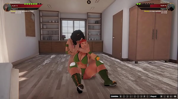 Aine O'Rackie VS Viktoria Iron (Naked Fighter 3D)