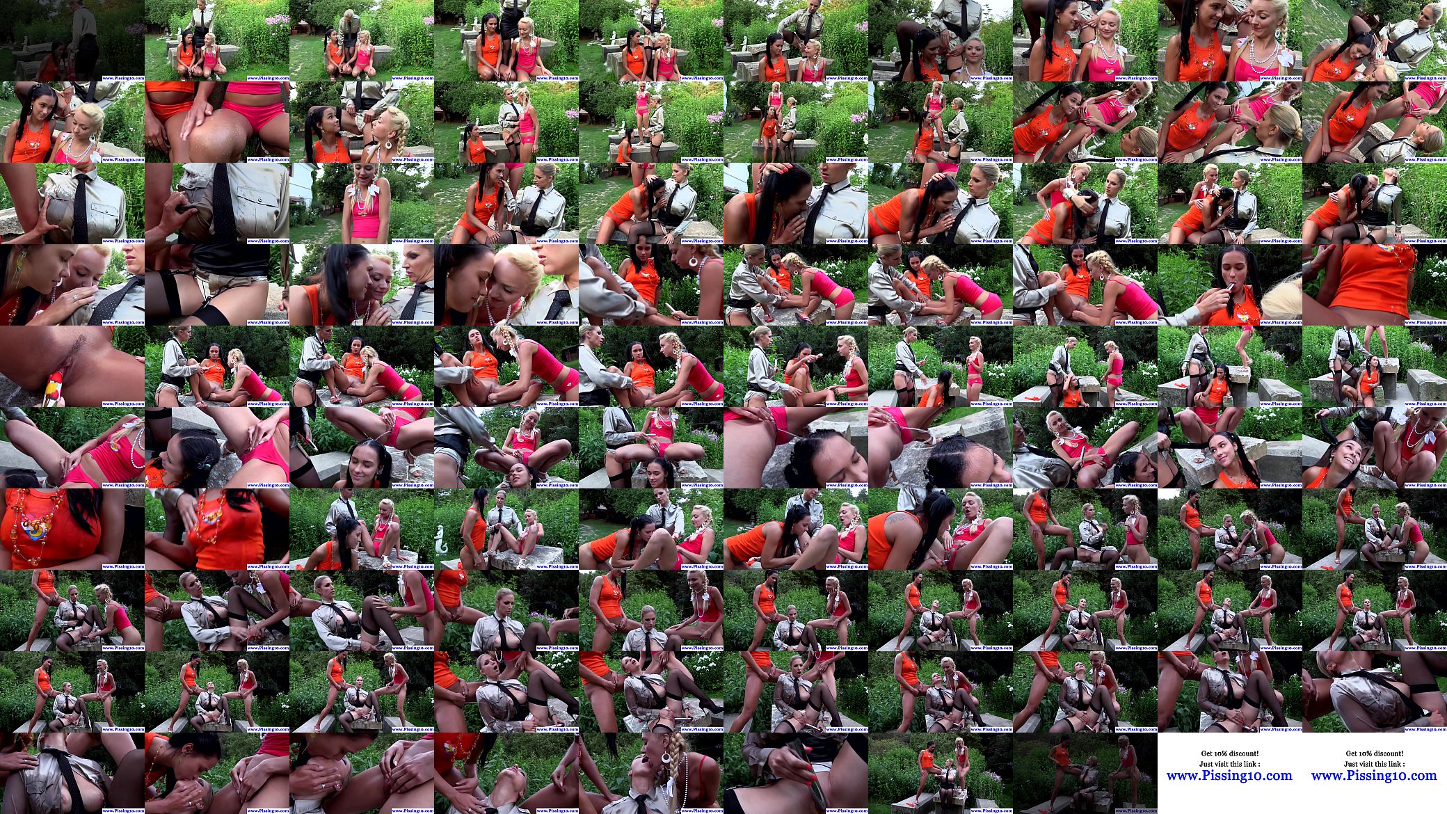 Outdoor peeing lesbians toying pussys 预览图