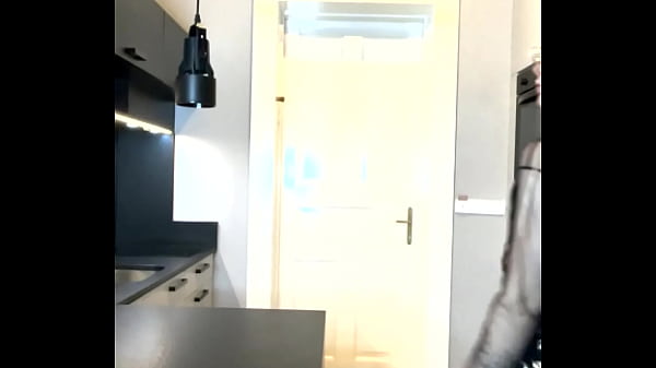 Skinny teen plays with red dildo in the kitchen - FULL VIDEO OF LUISASTARVIP