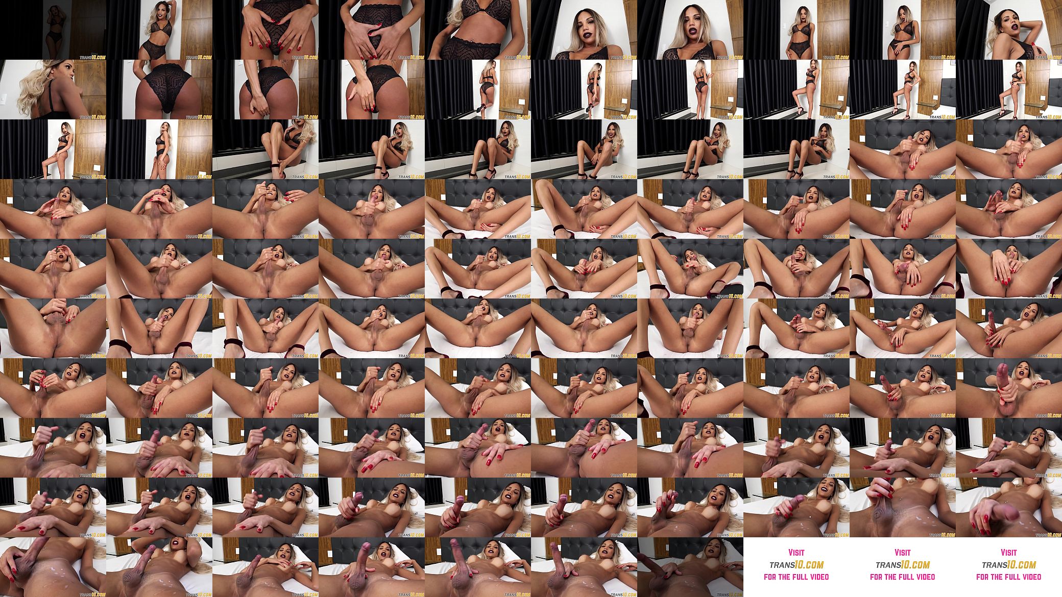 Solo ts tugging on her fat cock 预览图