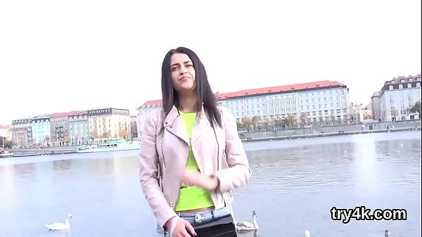 Fervid cutie gives a blowjob in pov and gets narrowed snatch poked