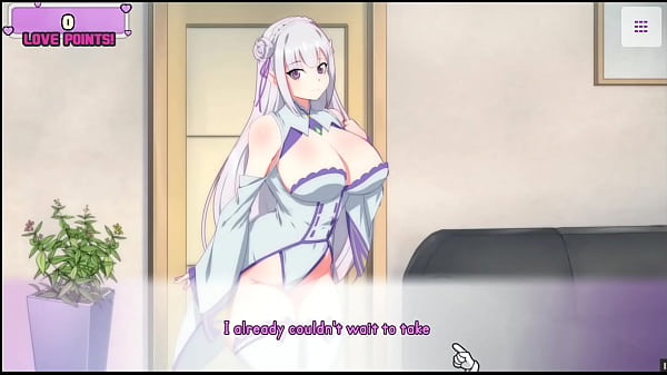Download Video - Waifu Hub &lbrack;PornPlay Parody Hentai game&rsqb; Emilia from Re-Zero couch casting - Part1 first time porn shooting for that innocent elf