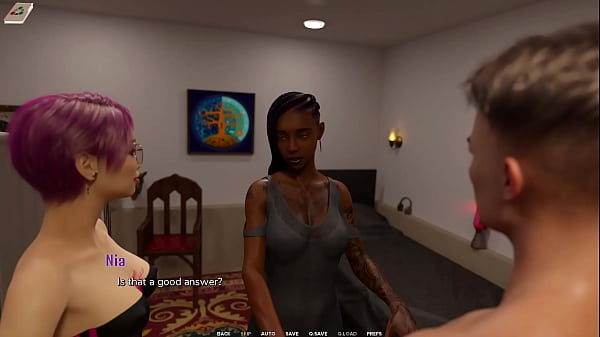 Taboo University #47 - Tattoed Ebony College Girl Kisses Me. While Her Friend Masturbates To It
