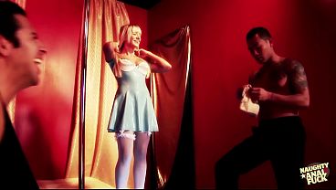 Rare asian club visitor demands doggy style anal relaxation in threesome double penetration tango.