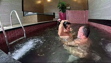 Lots of debauchery in the motel pool, me and two friends with Binho Ted.