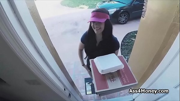 Pizza and pussy delivery for my cock