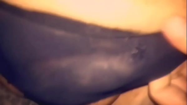 Hard dick outlined in panties