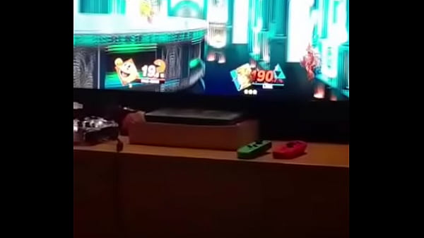 fat slut screams after receiving cumshot from her gay friend destroying his anus like Pac-Man