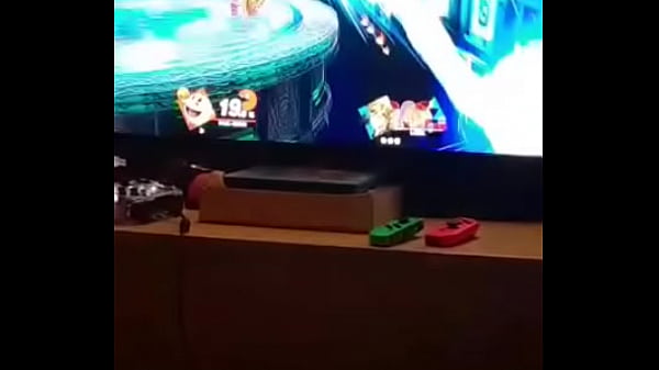 fat slut screams after receiving cumshot from her gay friend destroying his anus like Pac-Man 7 sec