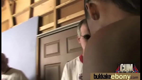 Ebony gets fucked in all holes by a group of white dudes 5