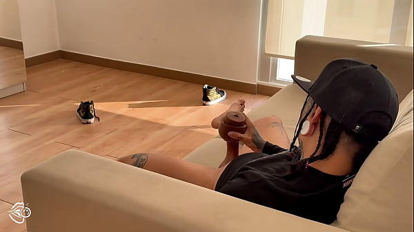 My stepmother catches me masturbating and takes my virginity
