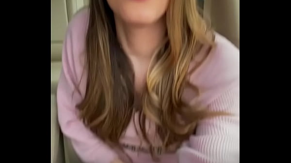 Trans Girl jerks her cock in the car- Public Solo Play