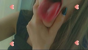 fairy bliss horny student taking off her tight jeans and touching her pussy, making ahegao face and moaning to tease you