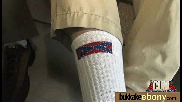 Cum loving teen enjoys huge bukkake! 1