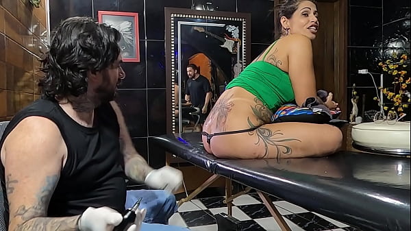 This brunette got a tattoo in the place every tattoo artist would love