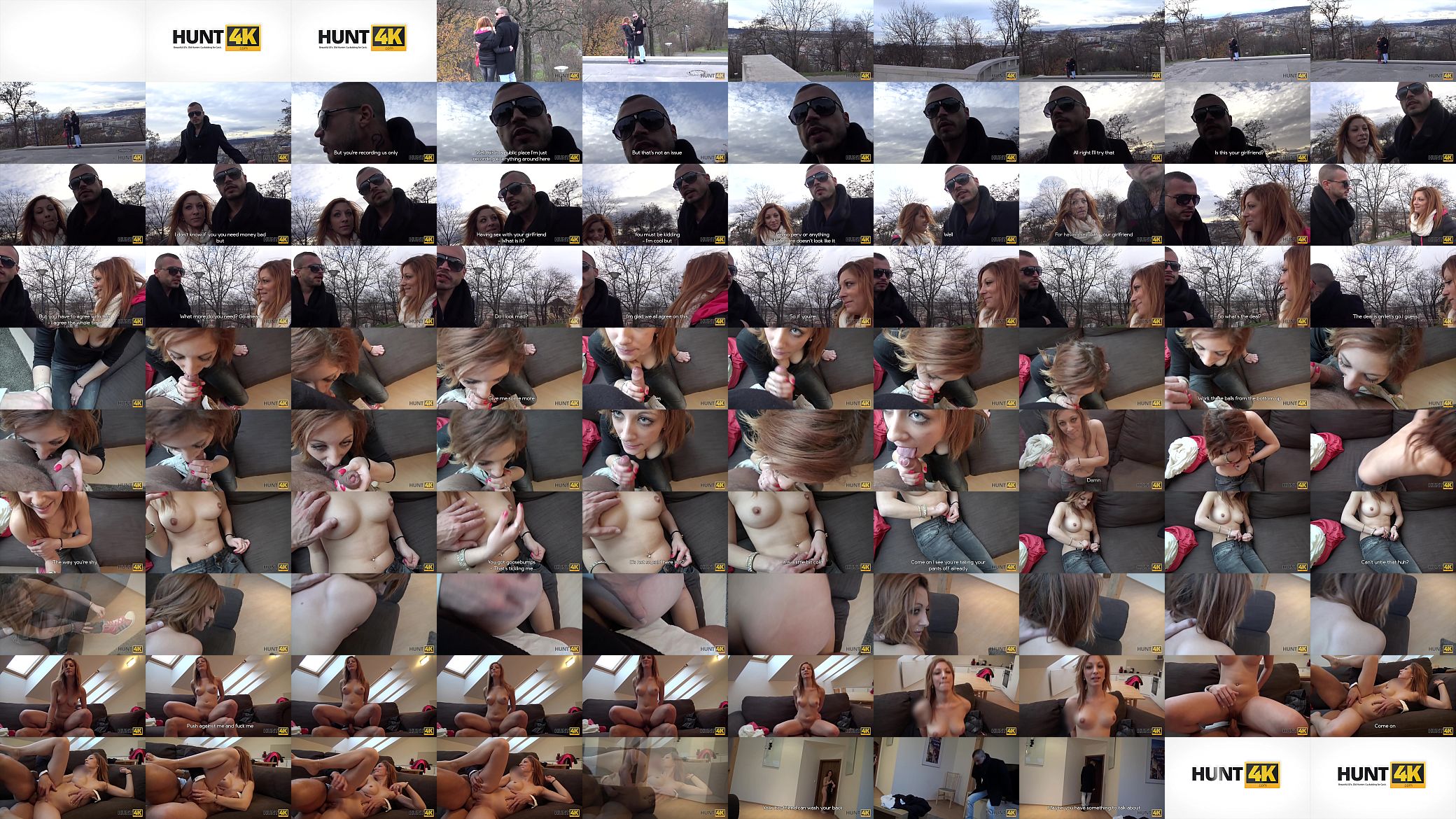 HUNT4K. Red girl likes sex for money in front of her bf 预览图