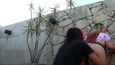Quickie on my neighbor's terrace, we almost got caught!