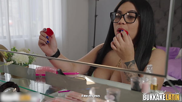 Bukkake Latin - Beautiful Venezuelan Valentina Lombardi receives a lot of Peruvian milk.
